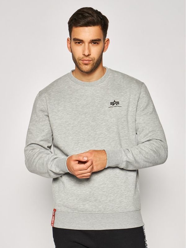 Alpha Industries Alpha Industries Суитшърт Basic 188307 Сив Regular Fit