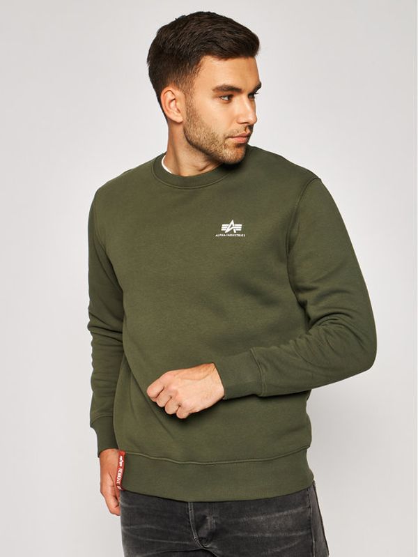Alpha Industries Alpha Industries Суитшърт Basic 188307 Зелен Regular Fit