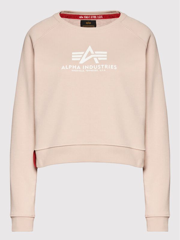 Alpha Industries Alpha Industries Суитшърт Basic Boxy 128052 Розов Regular Fit