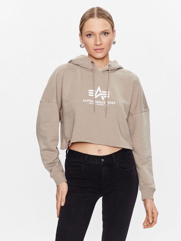 Alpha Industries Alpha Industries Суитшърт Basic Hoody COS Wmn Бежов Regular Fit