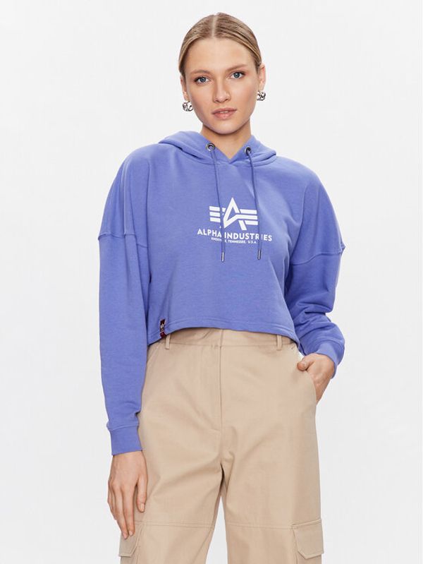 Alpha Industries Alpha Industries Суитшърт Basic Hoody COS Wmn Виолетов Regular Fit