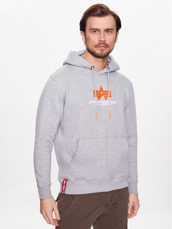 Alpha Industries Alpha Industries Суитшърт Basic Hoody Rubber Сив Regular Fit