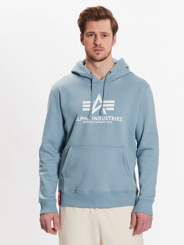 Alpha Industries Alpha Industries Суитшърт Basic Hoody Small Logo Син Regular Fit