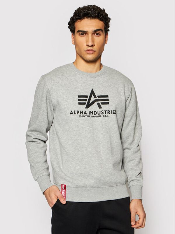 Alpha Industries Alpha Industries Суитшърт Basic Sweater 178302 Сив Regular Fit