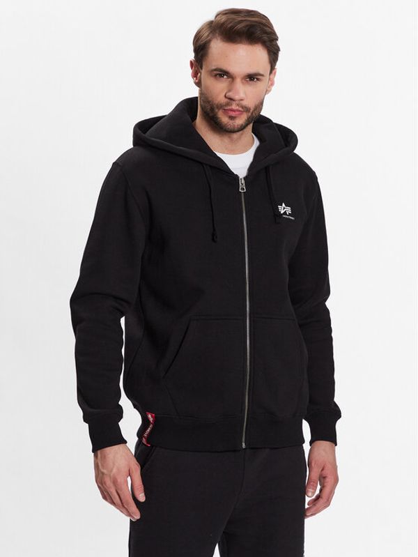 Alpha Industries Alpha Industries Суитшърт Basic Zip Hoody SL Черен Regular Fit