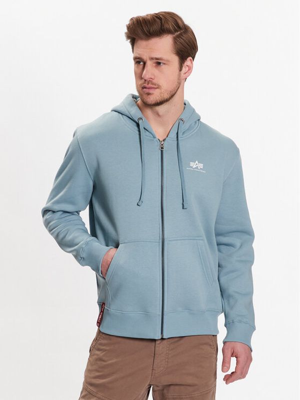 Alpha Industries Alpha Industries Суитшърт Basic Zip Hoody SL Сив Regular Fit