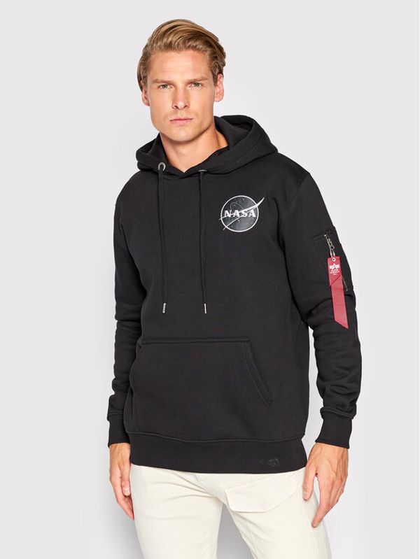 Alpha Industries Alpha Industries Суитшърт Dark Side 108337 Черен Relaxed Fit