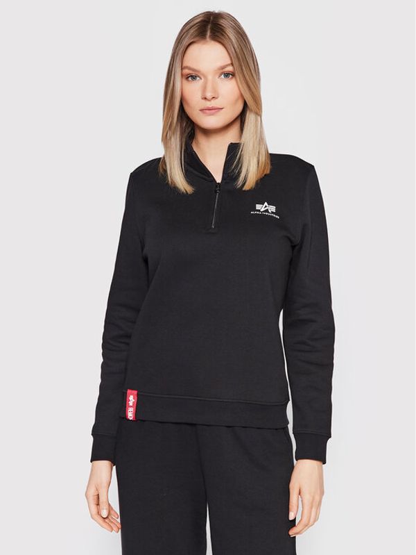 Alpha Industries Alpha Industries Суитшърт Half Zip 108030 Черен Regular Fit