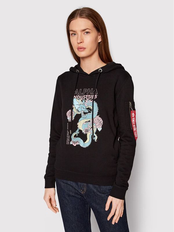 Alpha Industries Alpha Industries Суитшърт Heritage Dragon 106042 Черен Regular Fit