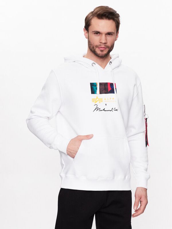 Alpha Industries Alpha Industries Суитшърт Muhammad Ali Pop Art 136340 Бял Regular Fit