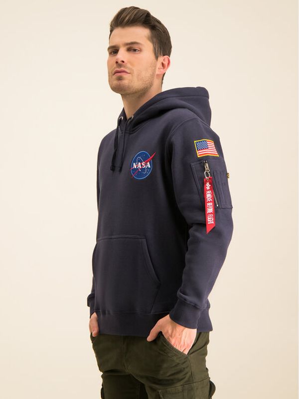 Alpha Industries Alpha Industries Суитшърт Nasa 178317 Тъмносин Regular Fit