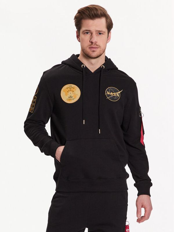 Alpha Industries Alpha Industries Суитшърт NASA Voyager Hoody Черен Regular Fit