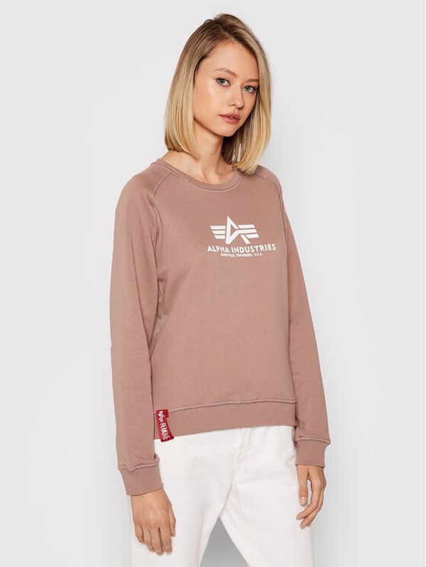 Alpha Industries Alpha Industries Суитшърт New Basic 196031 Кафяв Regular Fit