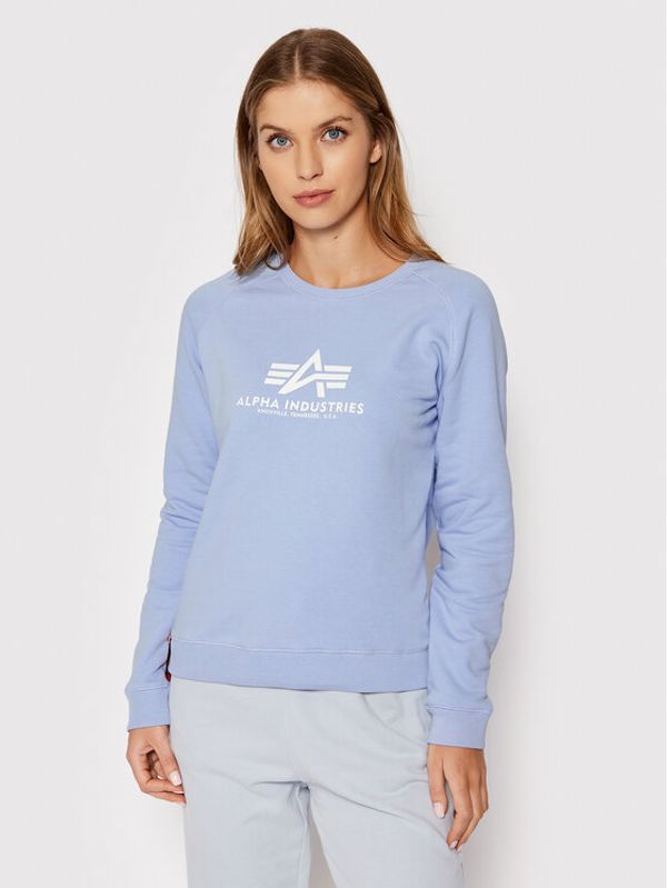 Alpha Industries Alpha Industries Суитшърт New Basic 196031 Син Regular Fit