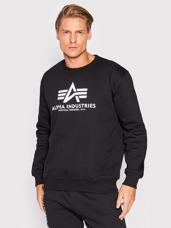 Alpha Industries Alpha Industries Суитшърт Reflective Print 178302RP Черен Regular Fit