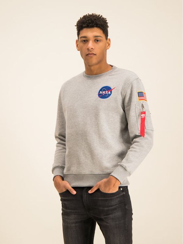 Alpha Industries Alpha Industries Суитшърт Space Shuttle 178307 Сив Regular Fit