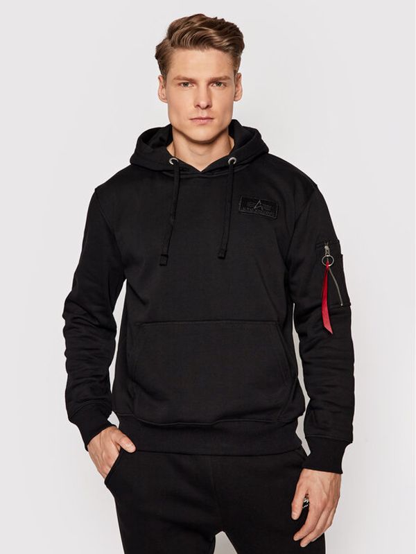 Alpha Industries Alpha Industries Суитшърт Stripe 178314 Черен Regular Fit