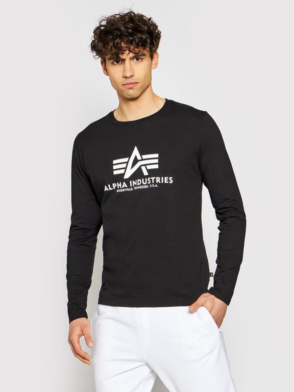 Alpha Industries Alpha Industries Тениска с дълъг ръкав Basic T-Ls 100510 Черен Standard Fit