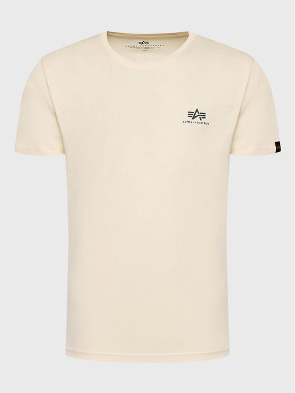 Alpha Industries Alpha Industries Тишърт Backprint 128507 Бежов Regular Fit