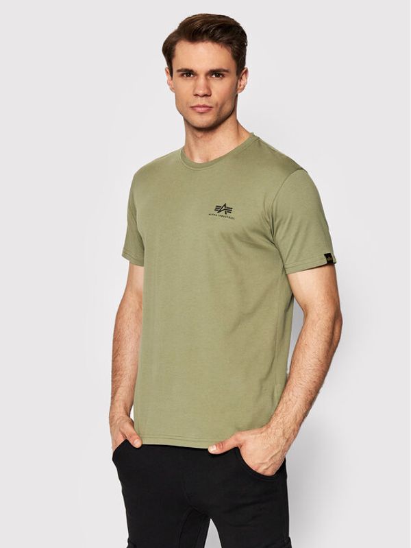 Alpha Industries Alpha Industries Тишърт Backprint 128507 Зелен Regular Fit
