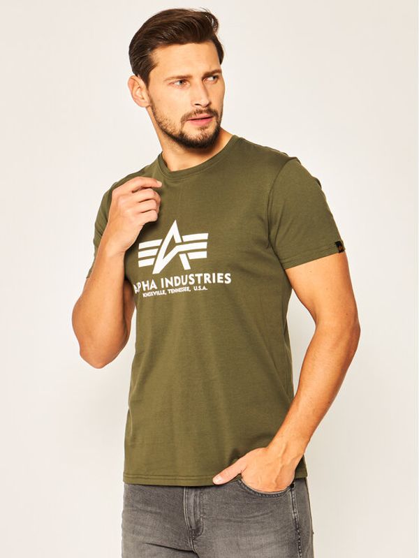 Alpha Industries Alpha Industries Тишърт Basic 100501 Зелен Regular Fit
