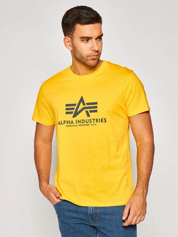 Alpha Industries Alpha Industries Тишърт Basic 100501 Жълт Regular Fit