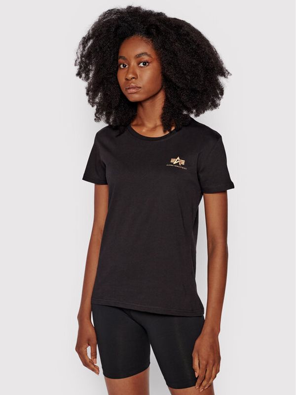 Alpha Industries Alpha Industries Тишърт Basic Logo Foil 196054FP Черен Regular Fit