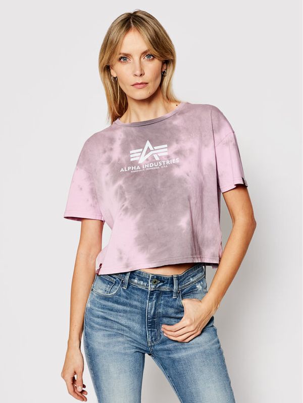 Alpha Industries Alpha Industries Тишърт Basic T Batik Cos 116083 Розов Oversize