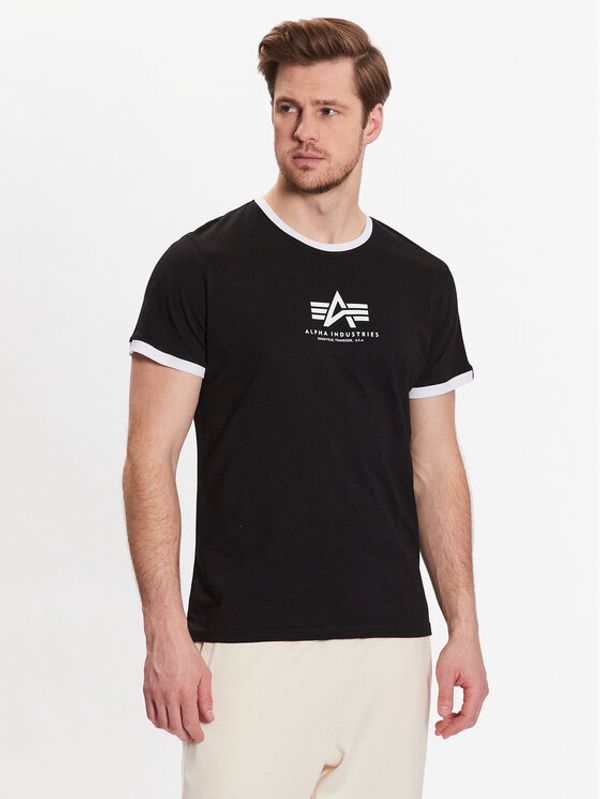 Alpha Industries Alpha Industries Тишърт Basic T Contrasts ML Черен Regular Fit