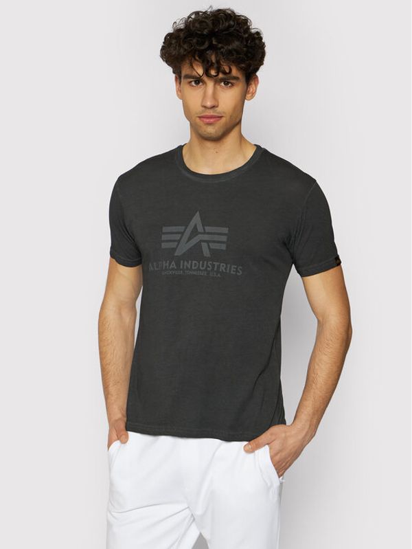 Alpha Industries Alpha Industries Тишърт Basic T Oildye 116515 Черен Regular Fit