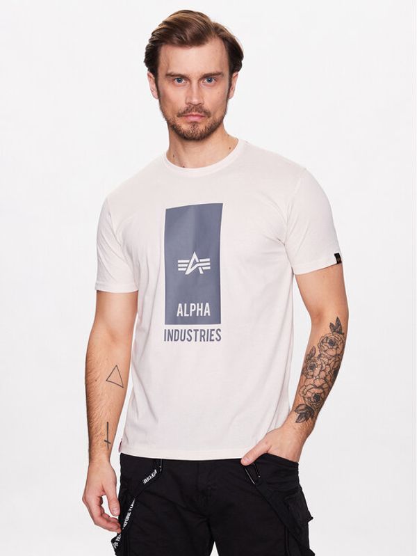 Alpha Industries Alpha Industries Тишърт Block Logo T Екрю Regular Fit