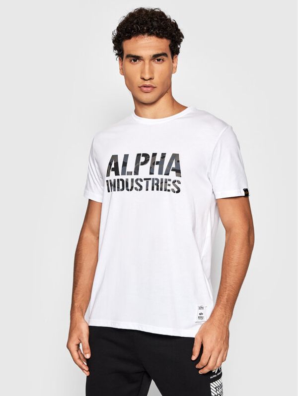 Alpha Industries Alpha Industries Тишърт Camo 156513 Бял Regular Fit