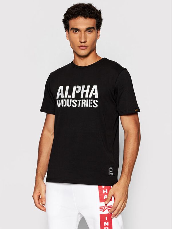 Alpha Industries Alpha Industries Тишърт Camo Print 156513 Черен Regular Fit