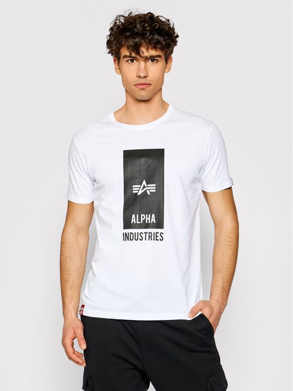 Alpha Industries Alpha Industries Тишърт Logo 126547 Бял Regular Fit