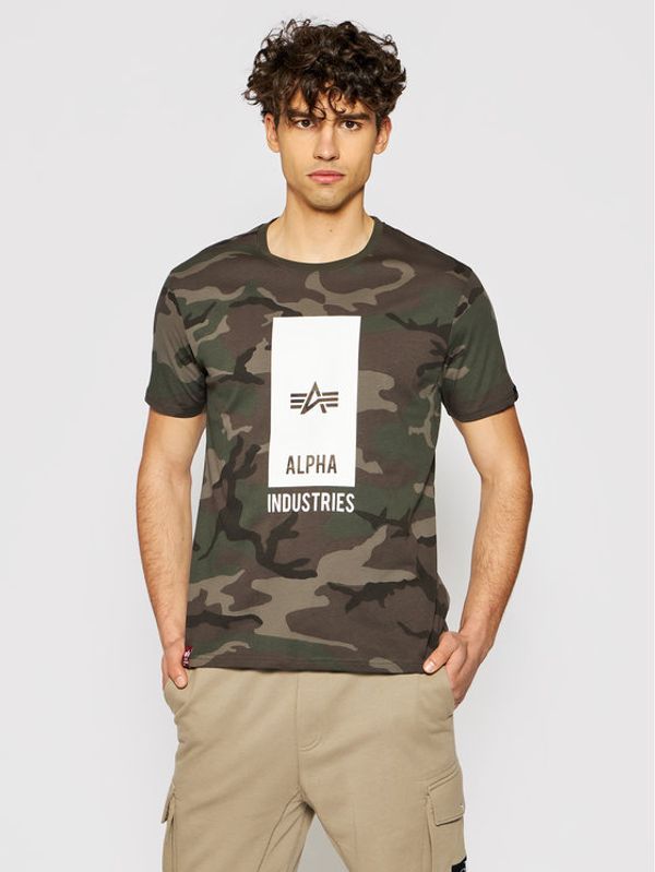 Alpha Industries Alpha Industries Тишърт Logo 126547C Зелен Regular Fit