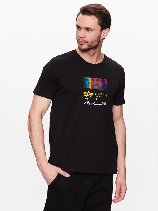 Alpha Industries Alpha Industries Тишърт Muhammad Ali Pop Art 136518 Черен Regular Fit