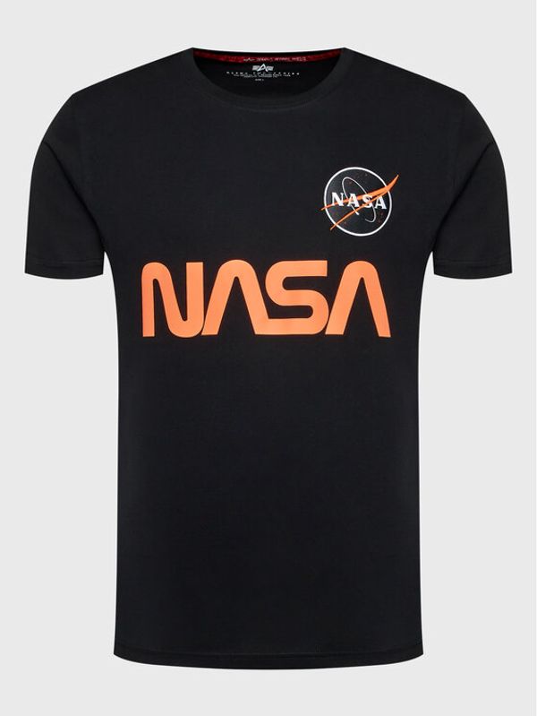 Alpha Industries Alpha Industries Тишърт Nasa Reflective 178501 Черен Regular Fit