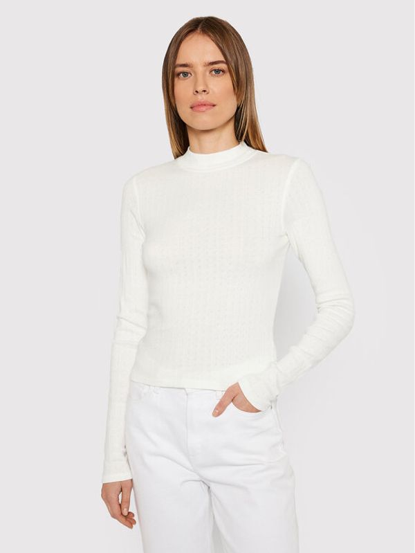 American Eagle American Eagle Блуза 037-3376-7801 Бял Slim Fit