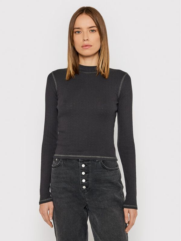 American Eagle American Eagle Блуза 037-3376-7801 Сив Slim Fit