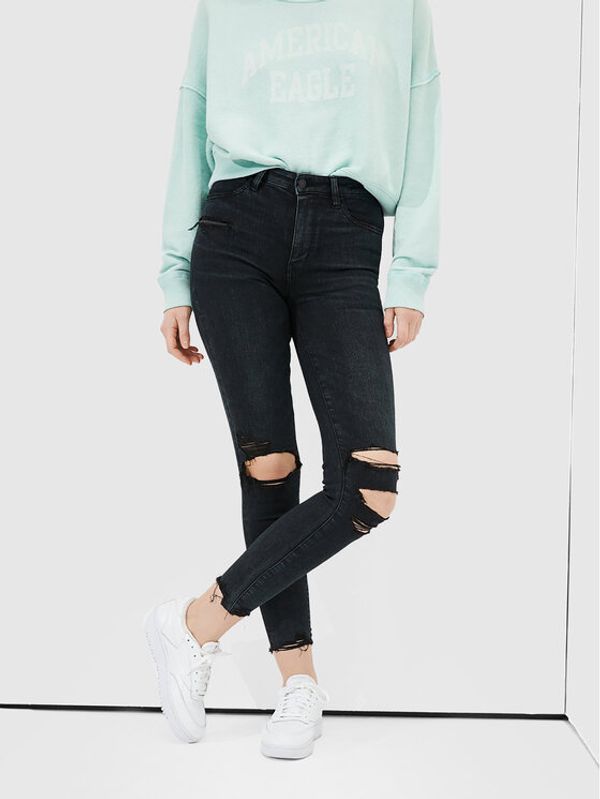 American Eagle American Eagle Дънки джегингс 043-2433-3145 Черен Slim Fit