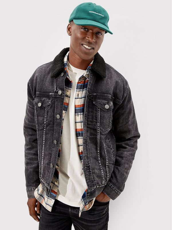 American Eagle American Eagle Дънково яке 010-0106-1365 Черен Standard Fit