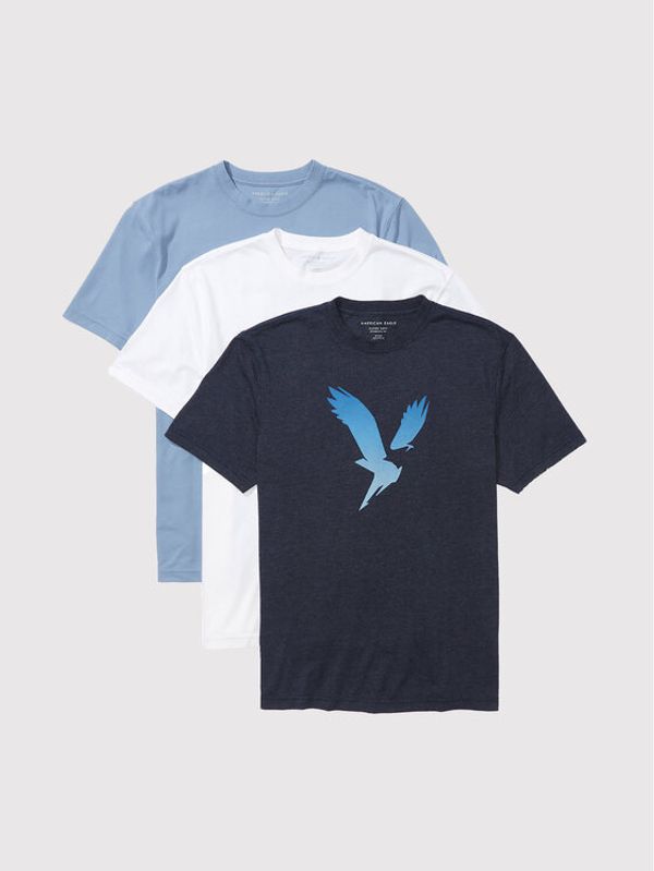 American Eagle American Eagle Комплект 3 тишърти 016-0181-5368 Цветен Standard Fit