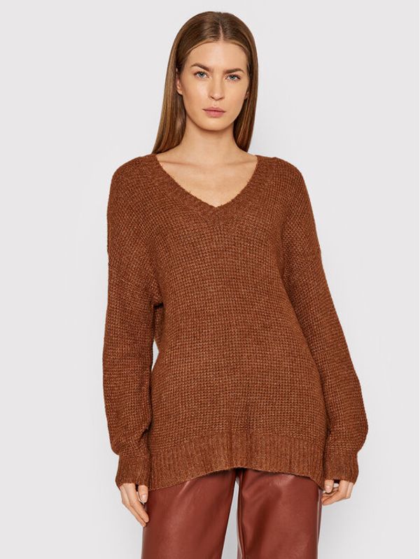 American Eagle American Eagle Пуловер 034-0344-9126 Кафяв Regular Fit