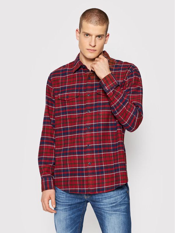 American Eagle American Eagle Риза 015-2151-5344 Червен Regular Fit