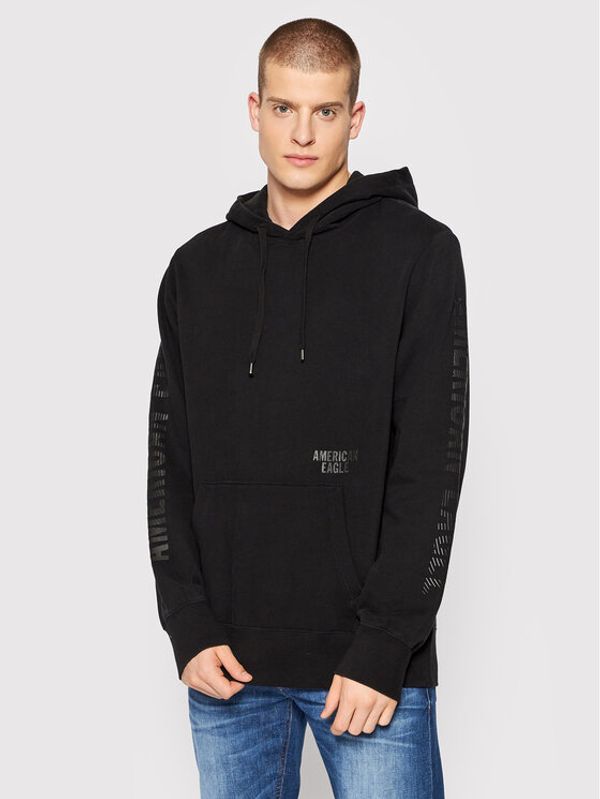 American Eagle American Eagle Суитшърт 019-0193-1411 Черен Regular Fit