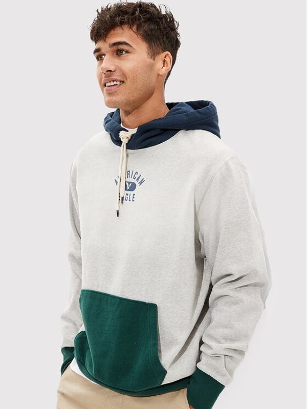 American Eagle American Eagle Суитшърт 019-0193-1711 Сив Regular Fit