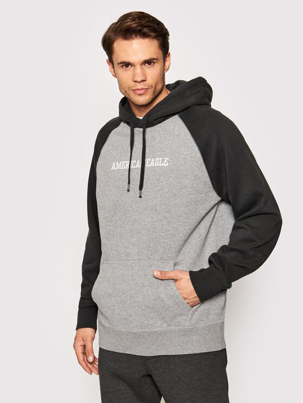 American Eagle American Eagle Суитшърт 019-0193-1747 Сив Regular Fit