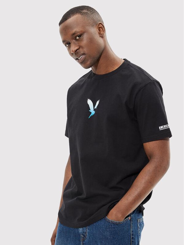 American Eagle American Eagle Тишърт 016-0181-5139 Черен Regular Fit