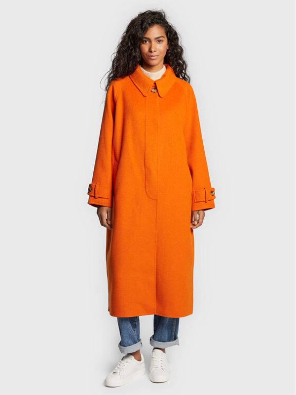 American Vintage American Vintage Вълнено палто Dadoulove DADO17GCH22 Оранжев Relaxed Fit