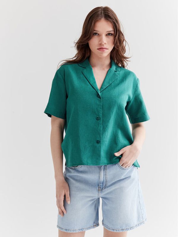 Americanos Americanos Риза Resort Monterrey Зелен Relaxed Fit